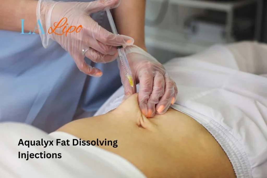 woman having fat dissolving injections Chandler's Ford in the stomach