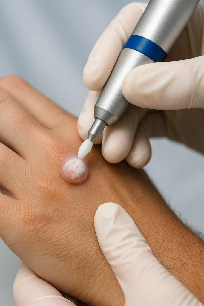 example of wart removal Chandler's Ford using cryopen
